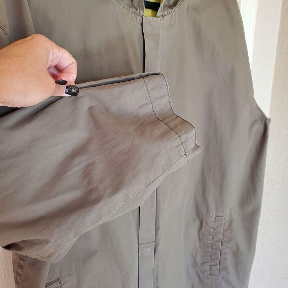 J. Jill  Hooded Womens Coat Khaki L All-Weather - Picture 5 of 10